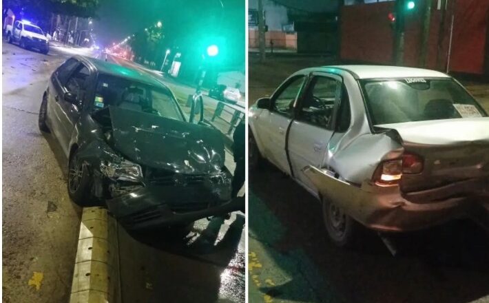 Conductor alcoholizado embistió a un auto en Av. Calchaquí
